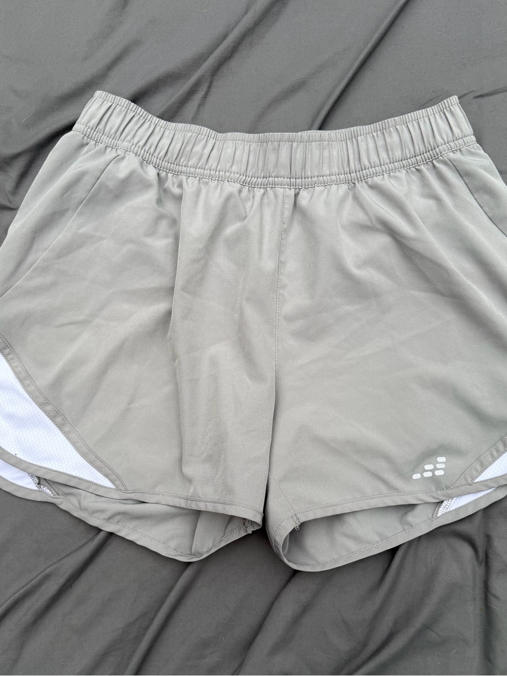 bcg Light Gray Women’s Athletic Shorts with White Panels